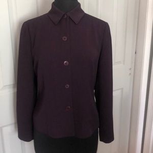 Plum blazer from Talbots. 6sz